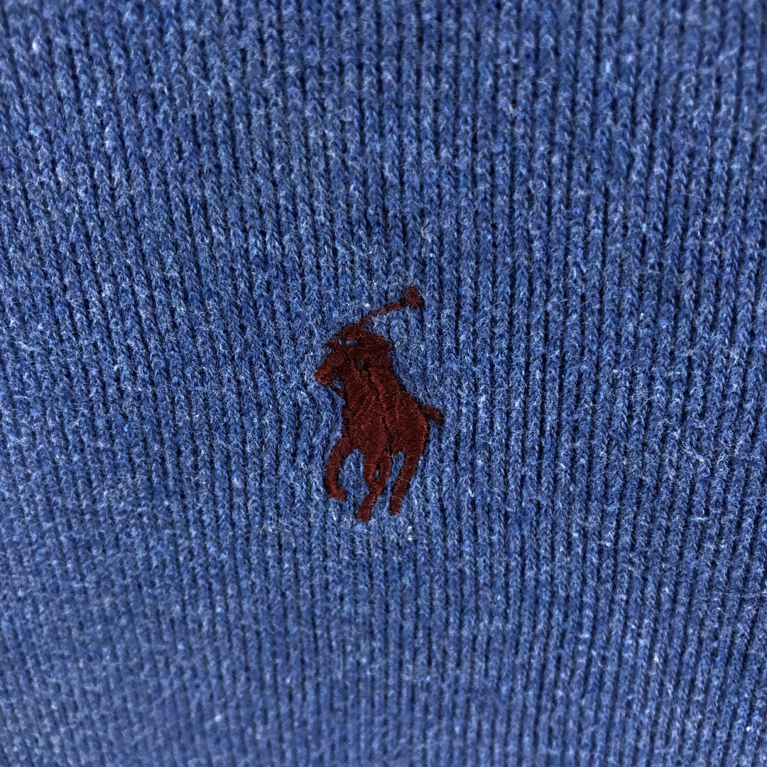Ralph Lauren Sweat Full Zip Hoodie, Men's M cotton blue type Vintage Second Hand