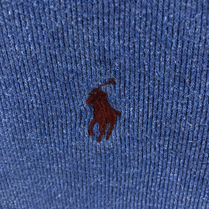 Ralph Lauren Sweat Full Zip Hoodie, Men's M cotton blue type Vintage Second Hand
