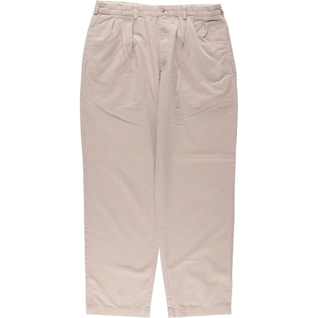 Ralph Lauren POLO RALPH LAUREN Two-pleat chino pants for men, size W35 cotton Beige type Vintage Second Hand