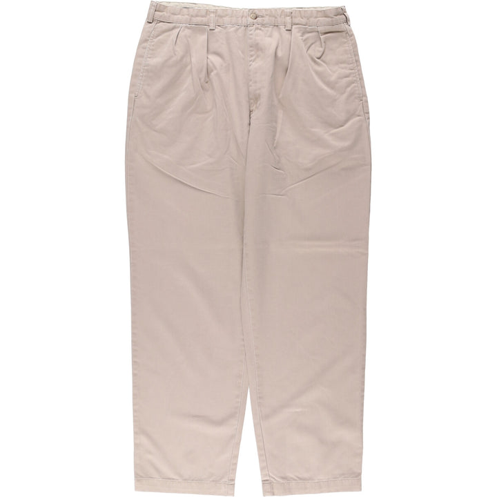 Ralph Lauren POLO RALPH LAUREN Two-pleat chino pants for men, size W35 cotton Beige type Vintage Second Hand
