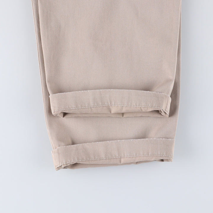 Ralph Lauren POLO RALPH LAUREN Two-pleat chino pants for men, size W35 cotton Beige type Vintage Second Hand