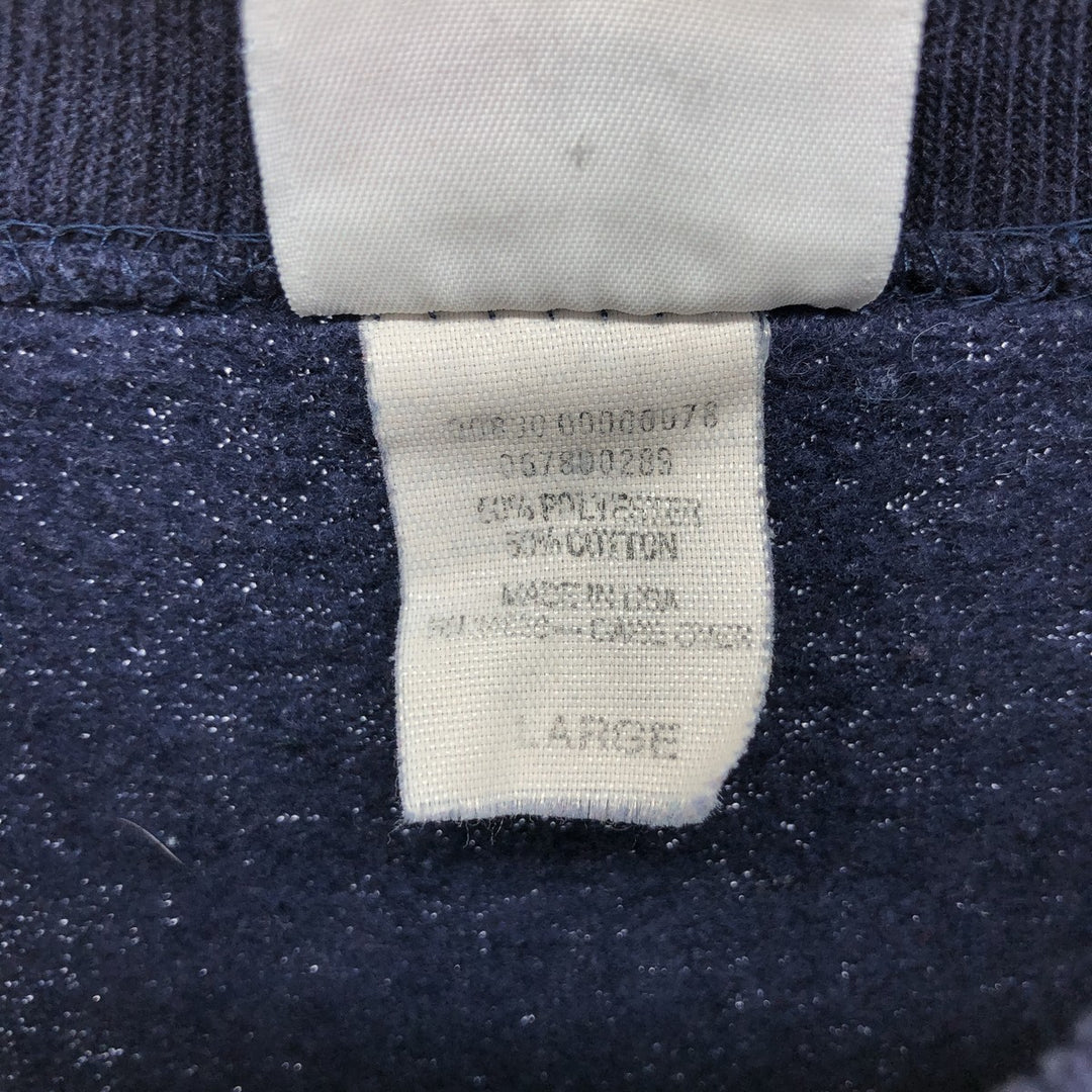 90'S BASSETT-WALKER college sweatshirt, made in USA, men's size L, vintage cotton navy blue type Vintage Second Hand