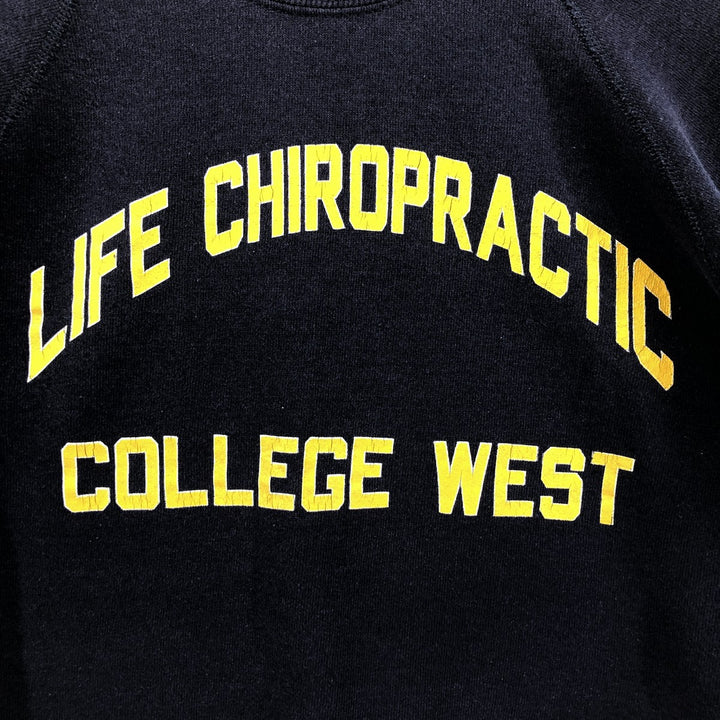 90'S BASSETT-WALKER college sweatshirt, made in USA, men's size L, vintage cotton navy blue type Vintage Second Hand