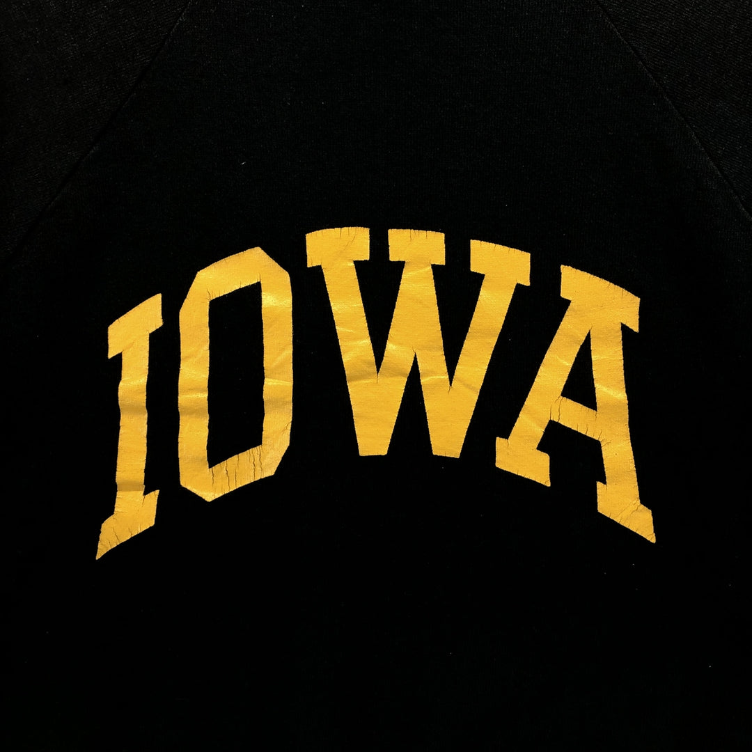 80'S SPORTSWEAR IOWA University of Iowa college sweatshirt, sweatshirt, made in USA, men's size L, vintage polyester black type Vintage Second Hand