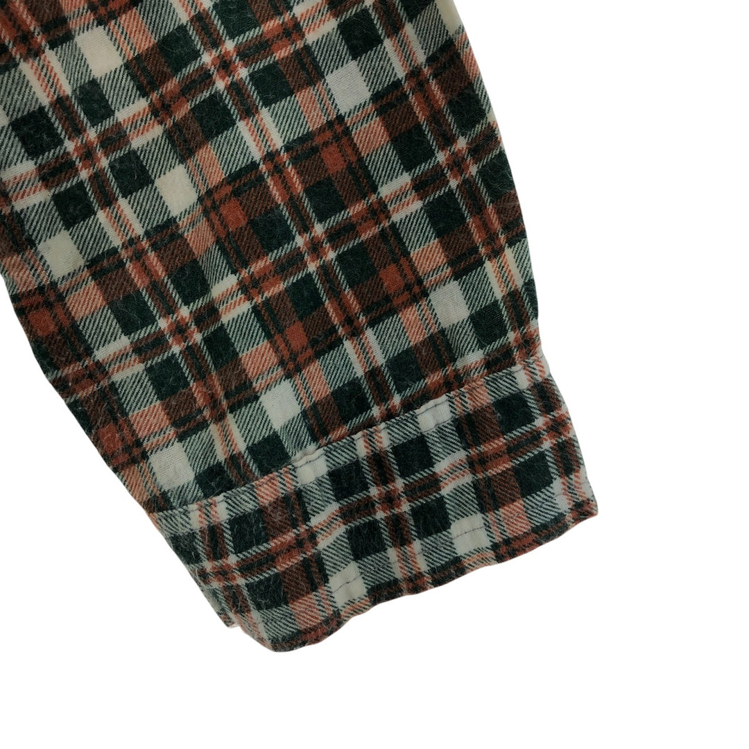 KLON DIKE Check Pattern Long Sleeve Printed Flannel Box Shirt Men's XL cotton green type Vintage Second Hand