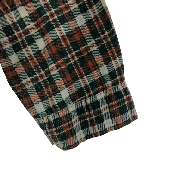 KLON DIKE Check Pattern Long Sleeve Printed Flannel Box Shirt Men's XL cotton green type Vintage Second Hand