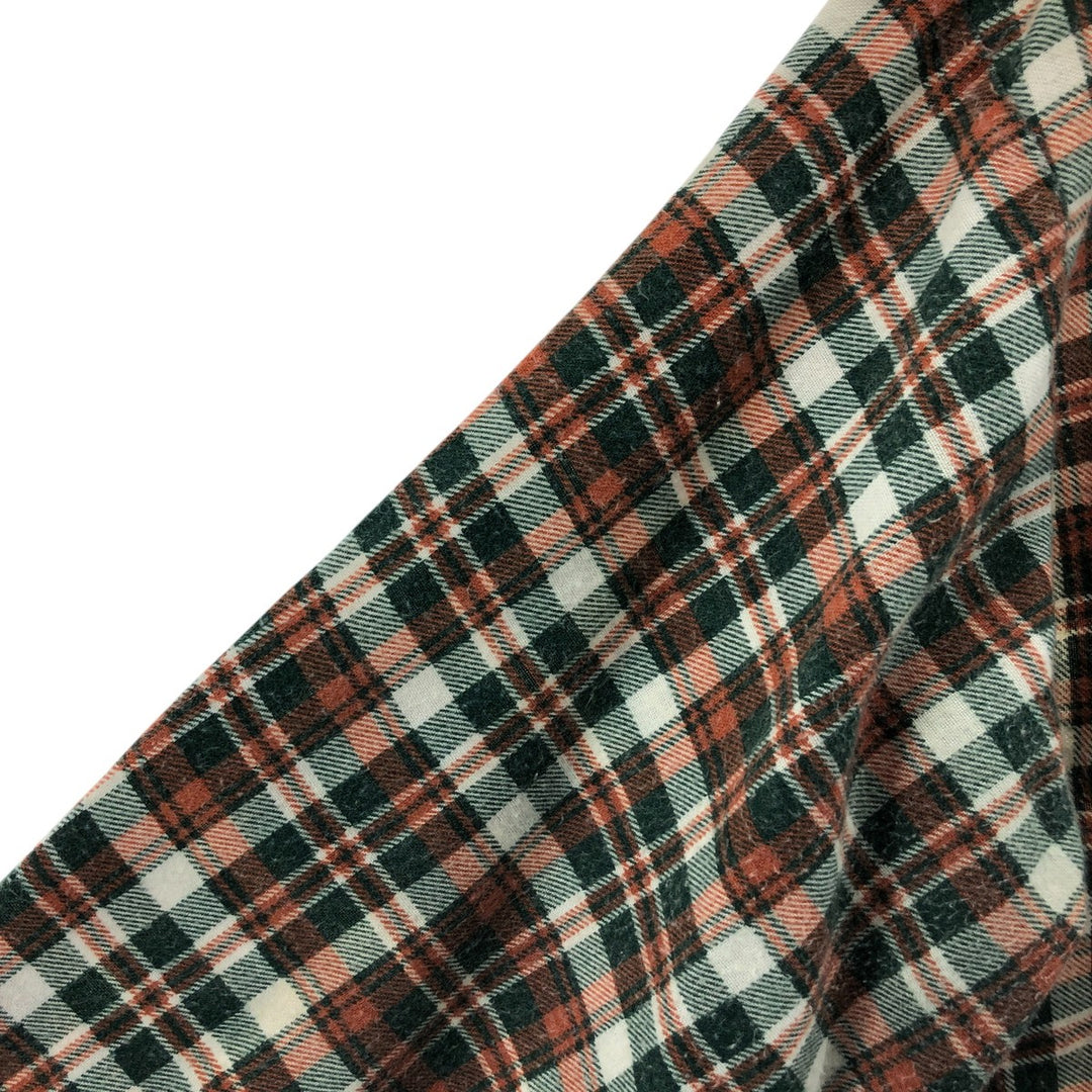 KLON DIKE Check Pattern Long Sleeve Printed Flannel Box Shirt Men's XL cotton green type Vintage Second Hand