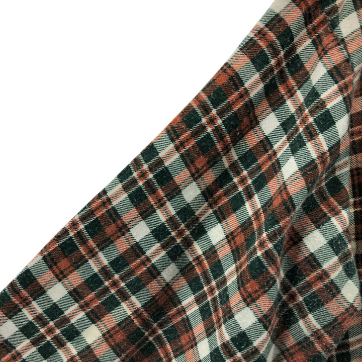 KLON DIKE Check Pattern Long Sleeve Printed Flannel Box Shirt Men's XL cotton green type Vintage Second Hand
