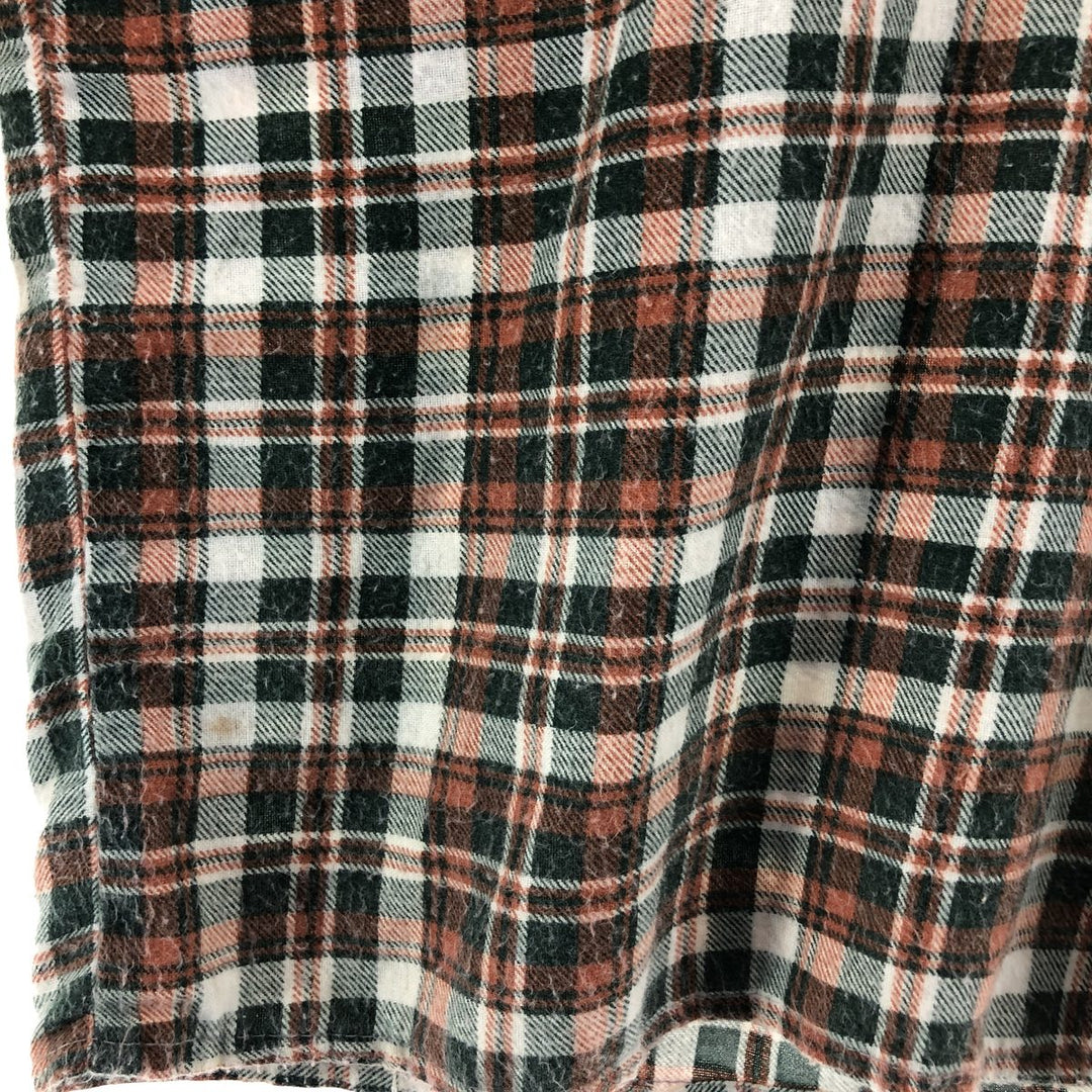KLON DIKE Check Pattern Long Sleeve Printed Flannel Box Shirt Men's XL cotton green type Vintage Second Hand