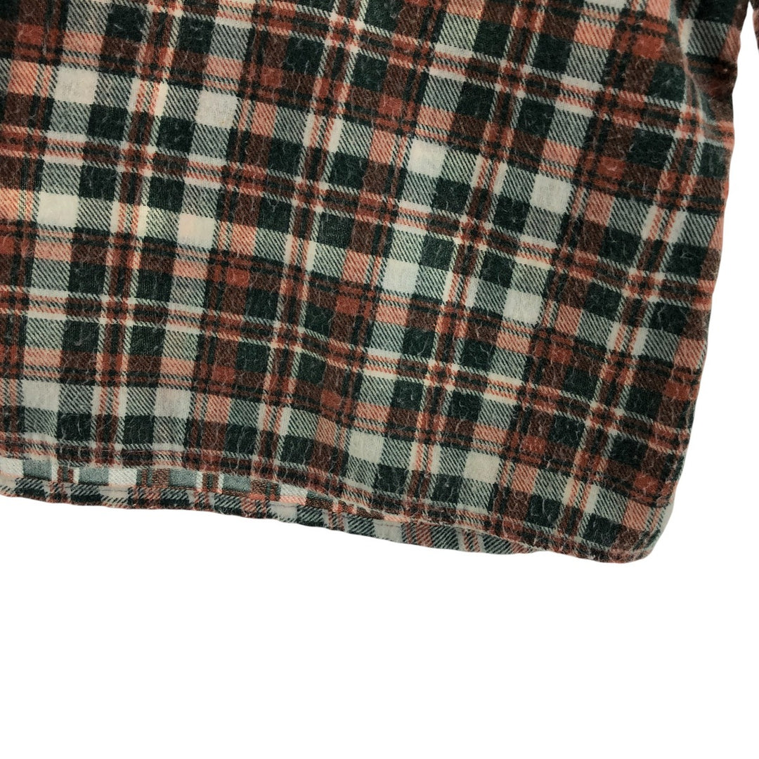 KLON DIKE Check Pattern Long Sleeve Printed Flannel Box Shirt Men's XL cotton green type Vintage Second Hand
