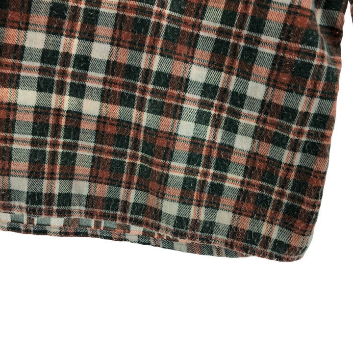 KLON DIKE Check Pattern Long Sleeve Printed Flannel Box Shirt Men's XL cotton green type Vintage Second Hand