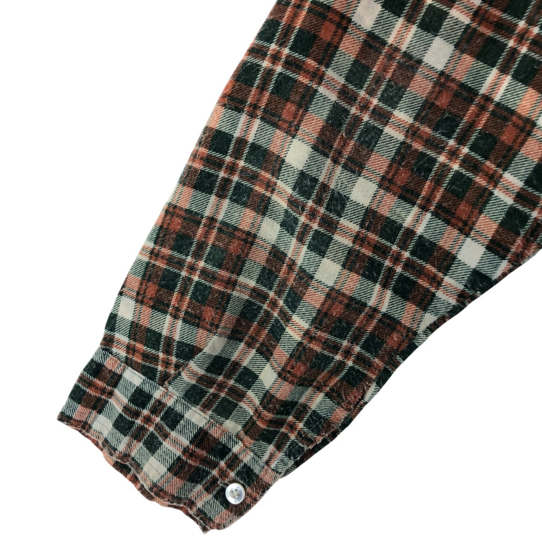 KLON DIKE Check Pattern Long Sleeve Printed Flannel Box Shirt Men's XL cotton green type Vintage Second Hand