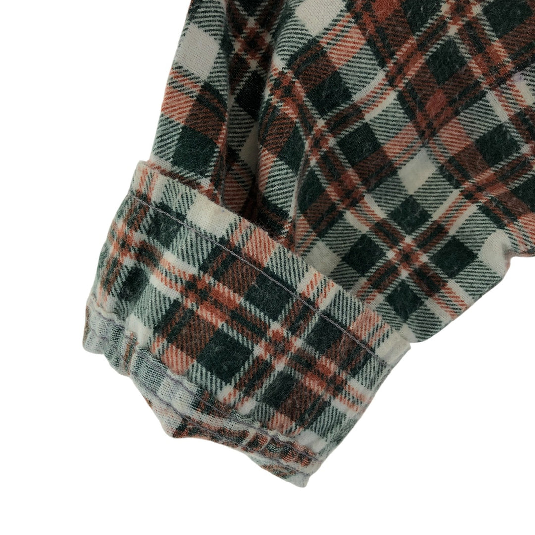 KLON DIKE Check Pattern Long Sleeve Printed Flannel Box Shirt Men's XL cotton green type Vintage Second Hand