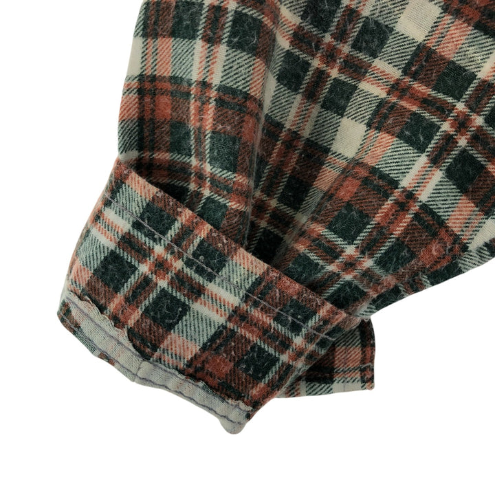 KLON DIKE Check Pattern Long Sleeve Printed Flannel Box Shirt Men's XL cotton green type Vintage Second Hand