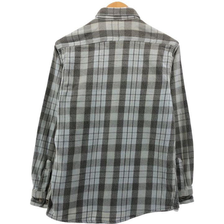 DAKOTA Long Sleeve Flannel Check Shirt, Men's Size M cotton gray type Vintage Second Hand