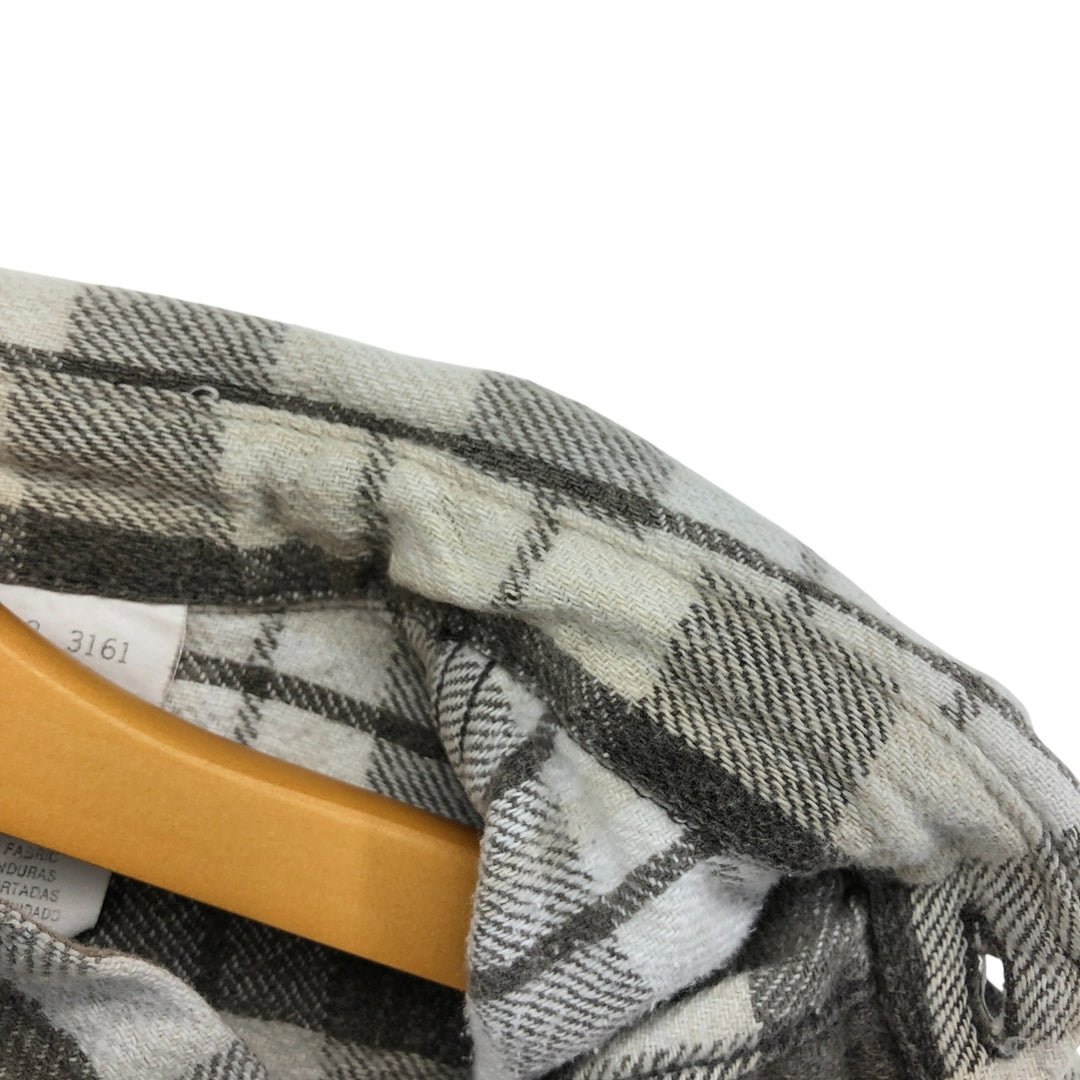 DAKOTA Long Sleeve Flannel Check Shirt, Men's Size M cotton gray type Vintage Second Hand