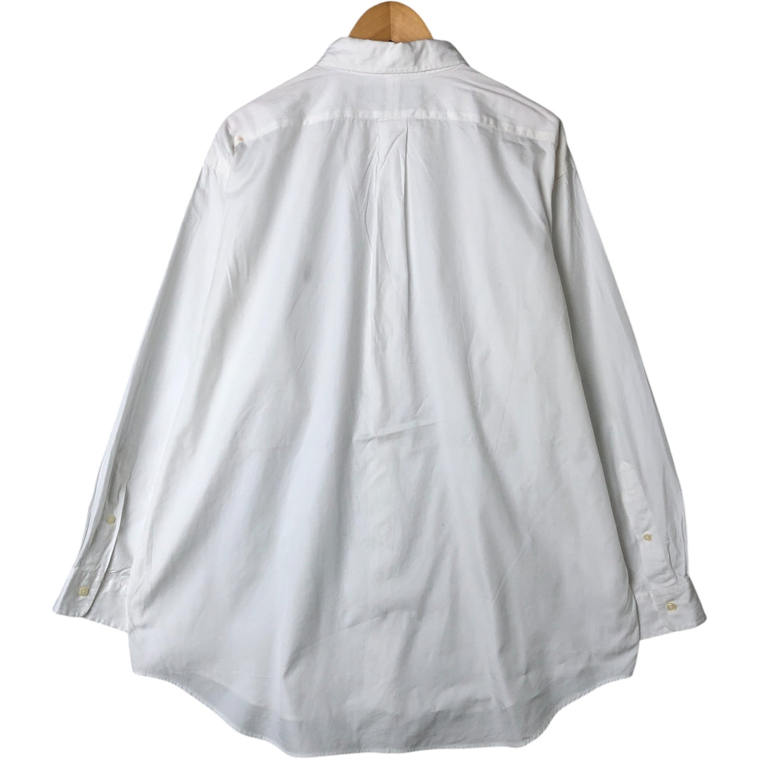Ralph Lauren YARMOUTH long sleeve button down shirt, men's XL size cotton white type Vintage Second Hand