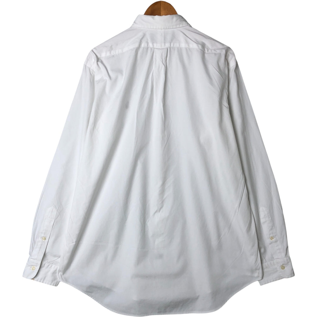 Ralph Lauren YARMOUTH long sleeve button down shirt, men's size L cotton white type Vintage Second Hand