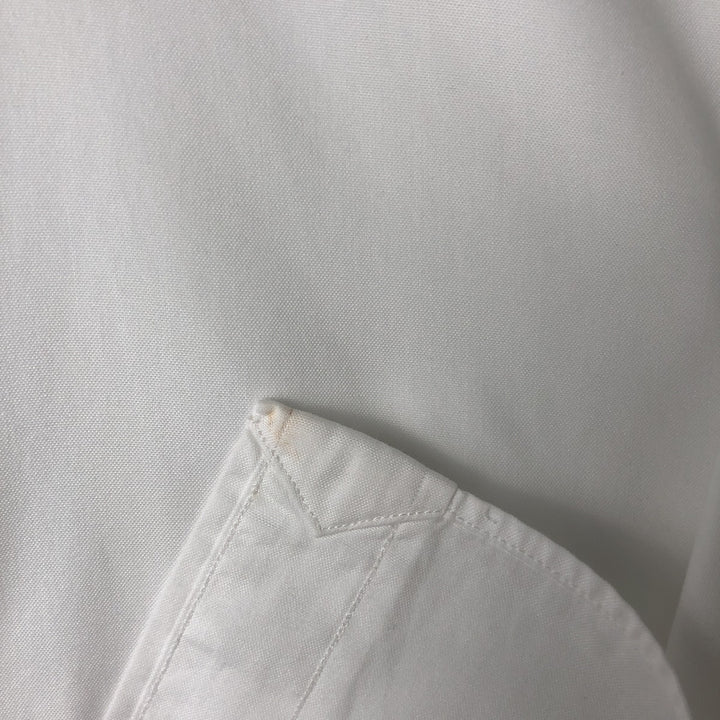 Ralph Lauren YARMOUTH long sleeve button down shirt, men's size L cotton white type Vintage Second Hand