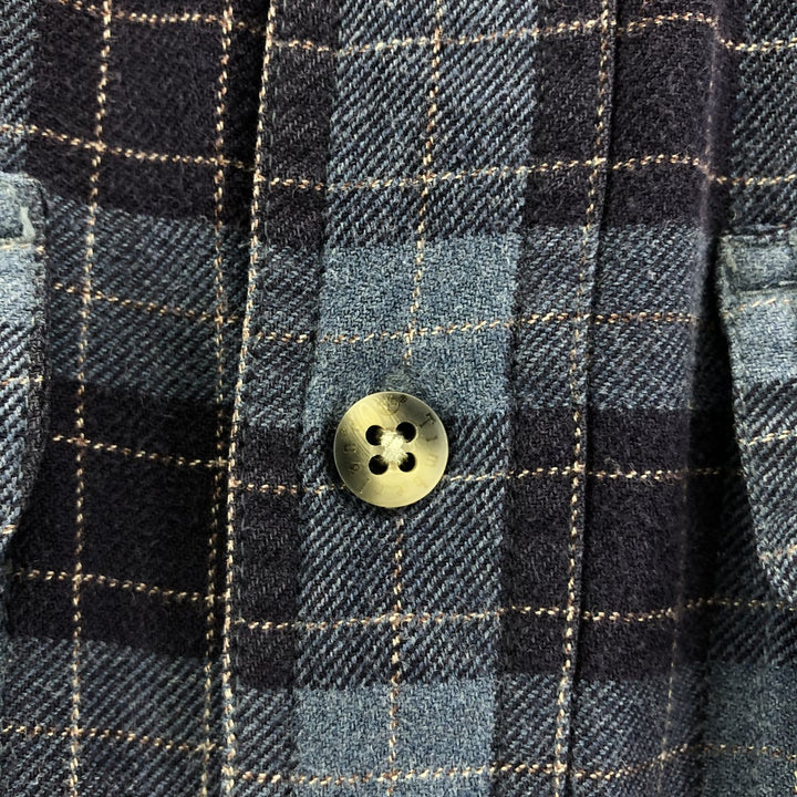 90s~00'S Vintage Timberland Long Sleeve Light Nell Check Shirt Men's M cotton blue type Vintage Second Hand
