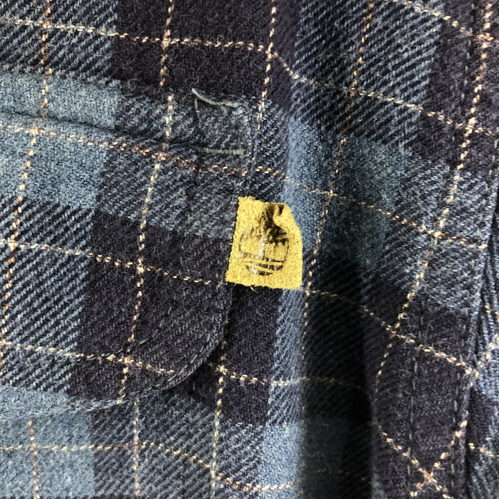 90s~00'S Vintage Timberland Long Sleeve Light Nell Check Shirt Men's M cotton blue type Vintage Second Hand