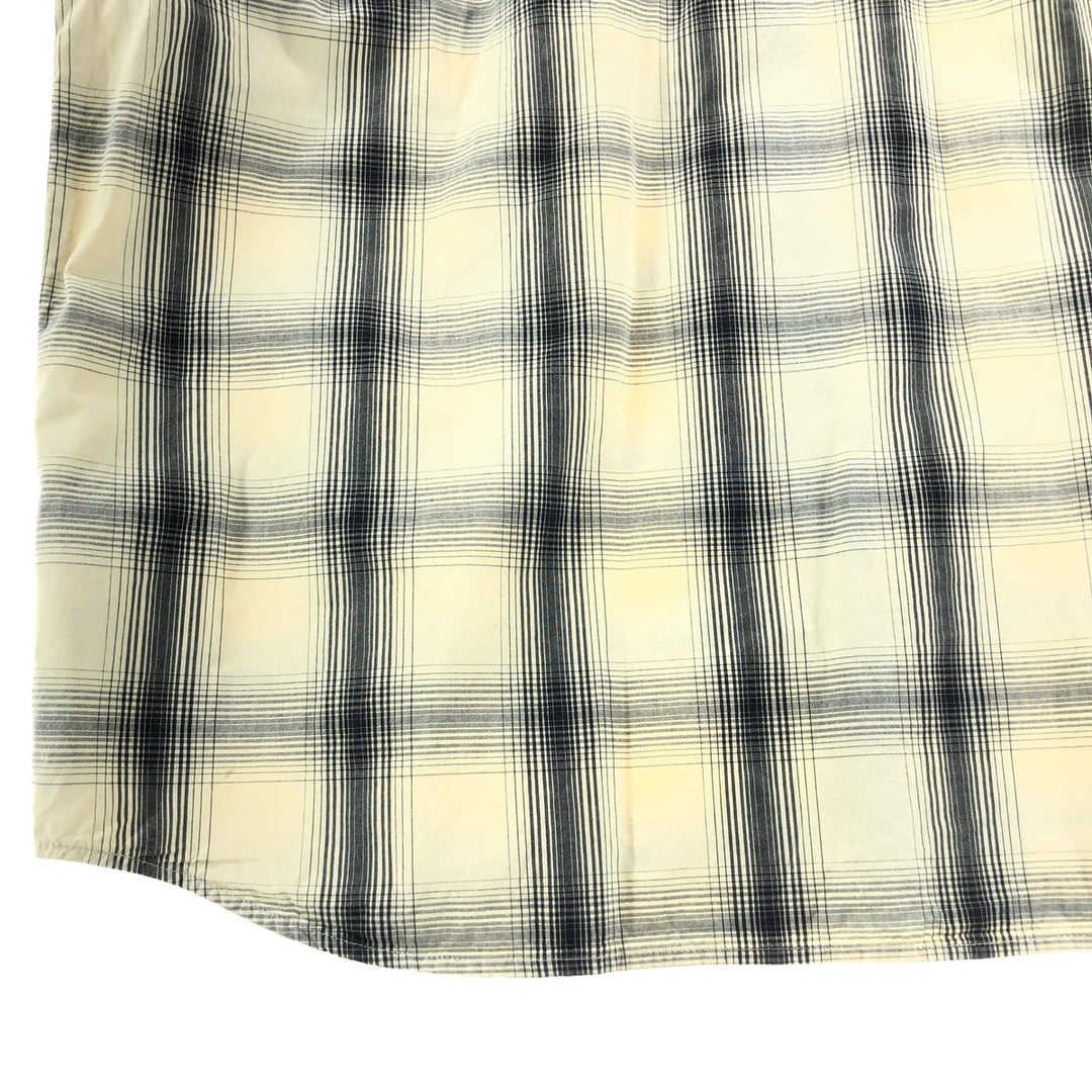 Carhartt Relaxed Fit Ombre Check Short Sleeve Work Shirt, Men's XL cotton ivory Vintage Second Hand