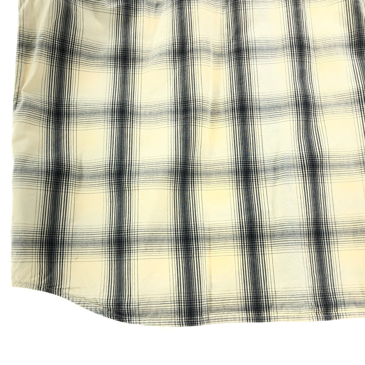 Carhartt Relaxed Fit Ombre Check Short Sleeve Work Shirt, Men's XL cotton ivory Vintage Second Hand