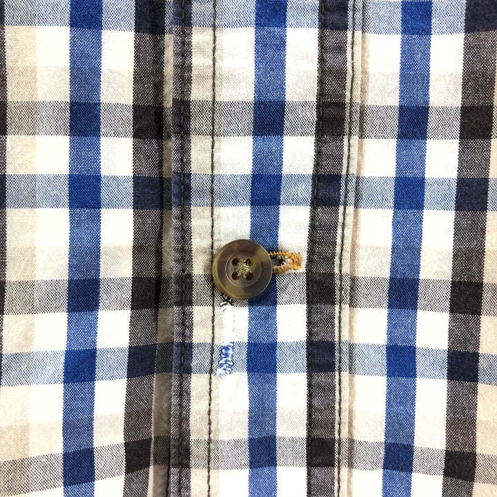 Carhartt RELAXED FIT Check Pattern Button-down Short Sleeve Work Shirt, Men's L size cotton blue type Vintage Second Hand
