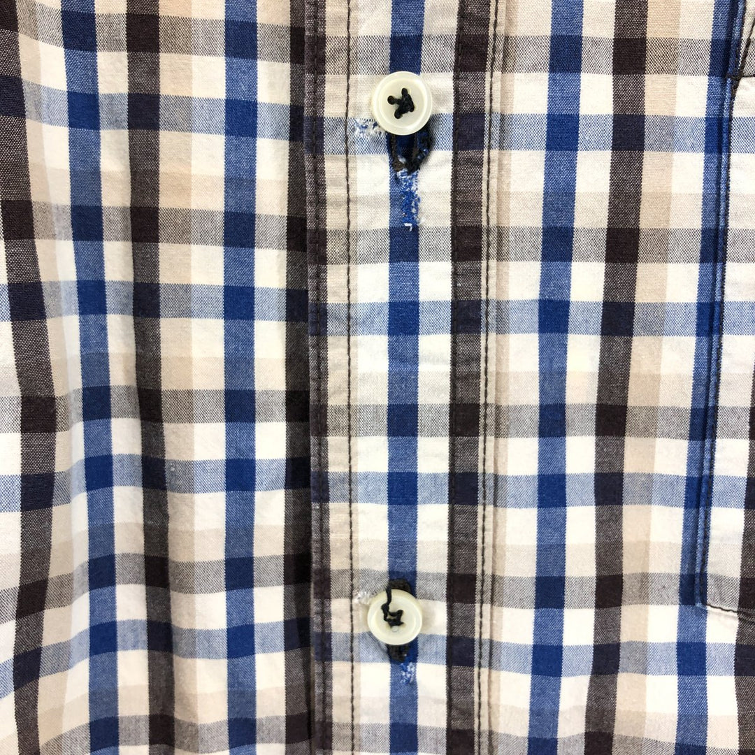 Carhartt RELAXED FIT Check Pattern Button-down Short Sleeve Work Shirt, Men's L size cotton blue type Vintage Second Hand