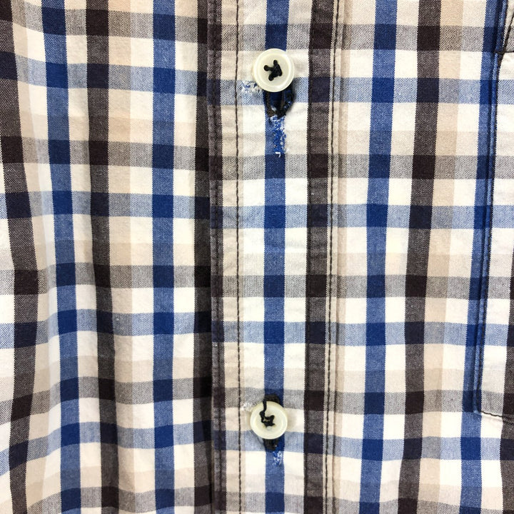 Carhartt RELAXED FIT Check Pattern Button-down Short Sleeve Work Shirt, Men's L size cotton blue type Vintage Second Hand