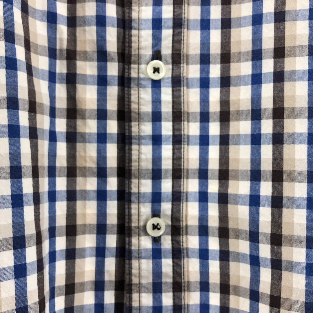 Carhartt RELAXED FIT Check Pattern Button-down Short Sleeve Work Shirt, Men's L size cotton blue type Vintage Second Hand