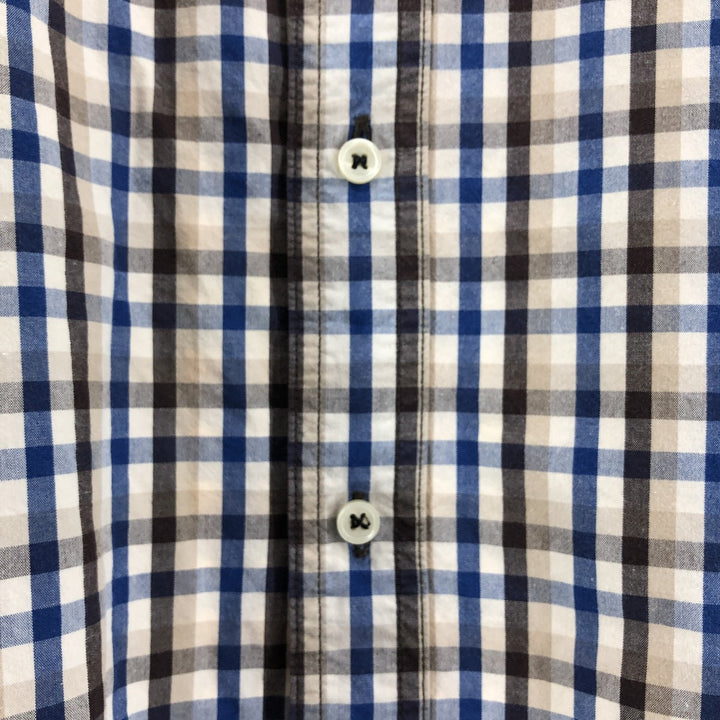 Carhartt RELAXED FIT Check Pattern Button-down Short Sleeve Work Shirt, Men's L size cotton blue type Vintage Second Hand