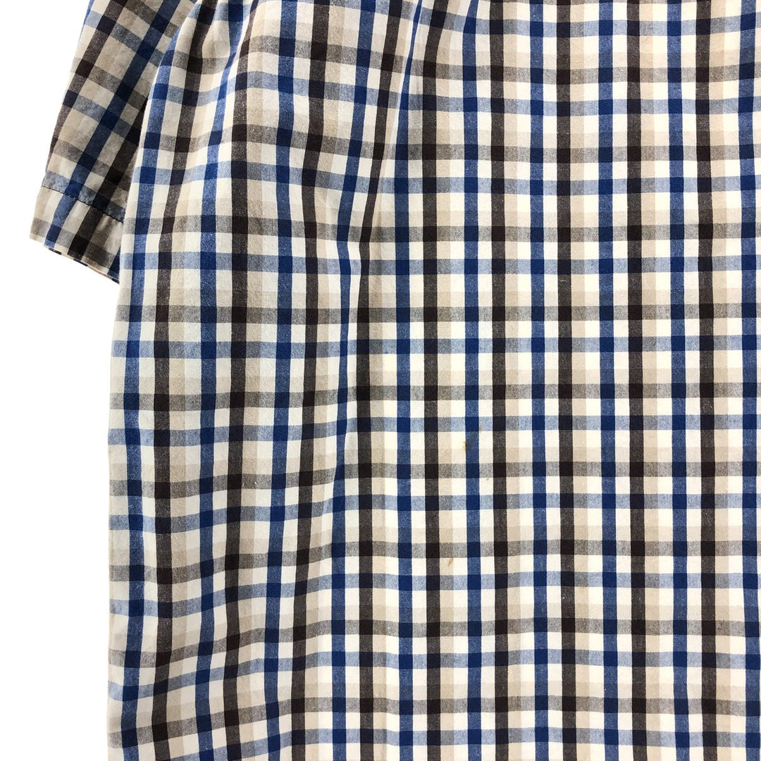 Carhartt RELAXED FIT Check Pattern Button-down Short Sleeve Work Shirt, Men's L size cotton blue type Vintage Second Hand