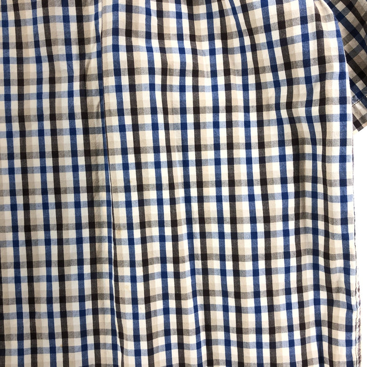 Carhartt RELAXED FIT Check Pattern Button-down Short Sleeve Work Shirt, Men's L size cotton blue type Vintage Second Hand