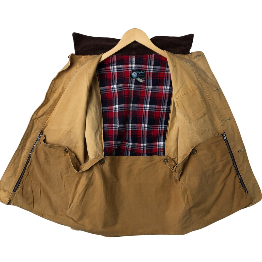 60s~ Drybak Shooting Jacket Men's XL Duck Cartridge Holder Vintage unclear Beige type Vintage Second Hand