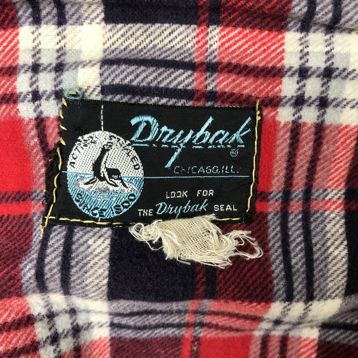 60s~ Drybak Shooting Jacket Men's XL Duck Cartridge Holder Vintage unclear Beige type Vintage Second Hand