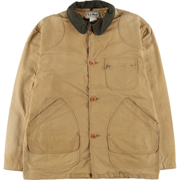 80'S LLBean Duck Hunting Jacket Made in USA Men's Size L Vintage cotton Beige type Vintage Second Hand