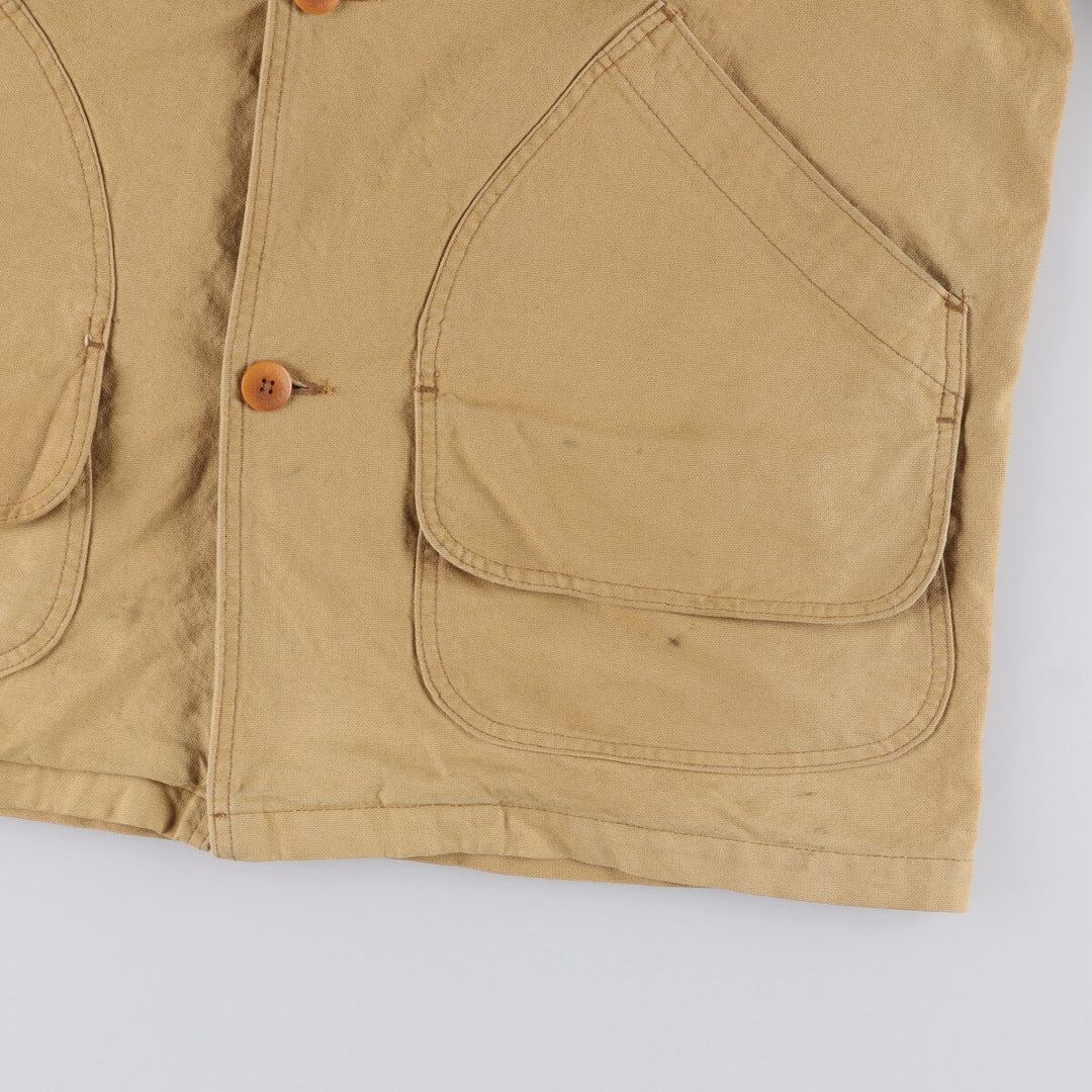80'S LLBean Duck Hunting Jacket Made in USA Men's Size L Vintage cotton Beige type Vintage Second Hand