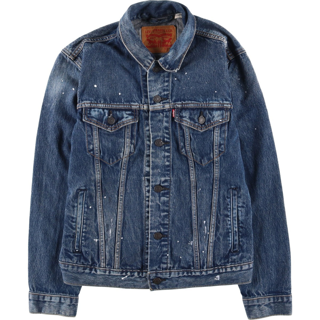 Levi's Painted Denim Jacket, G-Jean, Men's M Size cotton blue type Vintage Second Hand