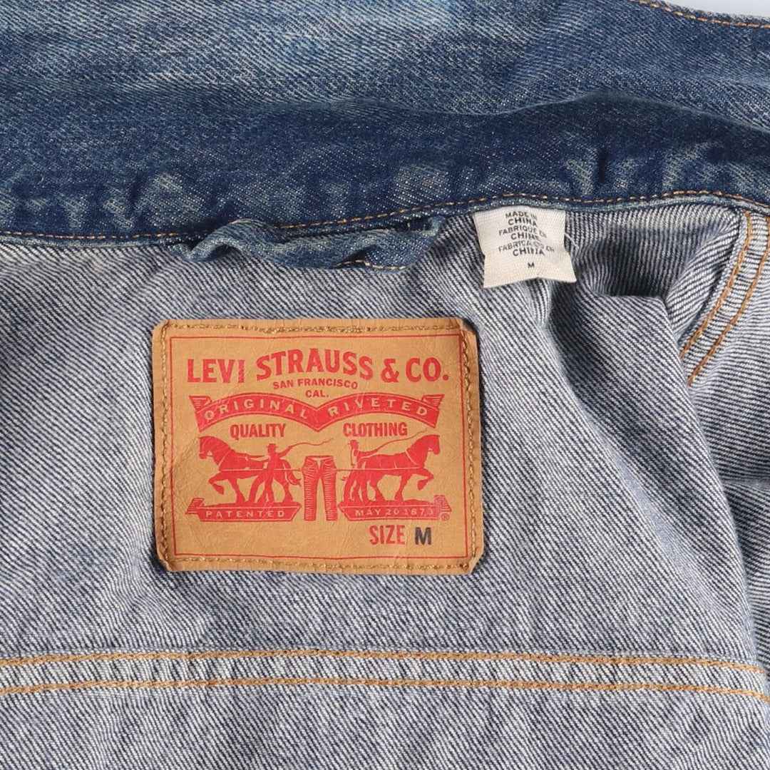 Levi's Painted Denim Jacket, G-Jean, Men's M Size cotton blue type Vintage Second Hand