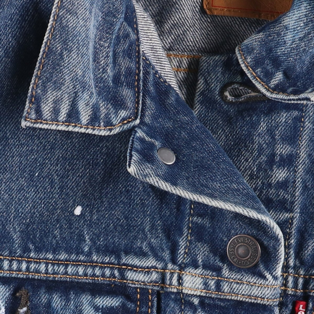 Levi's Painted Denim Jacket, G-Jean, Men's M Size cotton blue type Vintage Second Hand