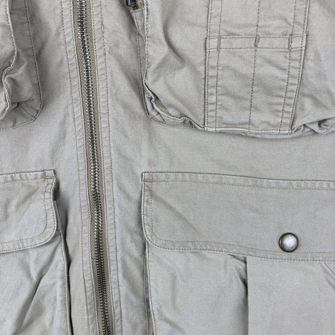 90'S Banana Republic Safari Vest, Men's Size L, Vintage cotton Beige type Vintage Second Hand