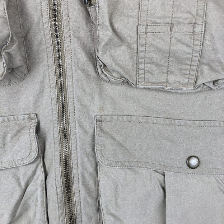 90'S Banana Republic Safari Vest, Men's Size L, Vintage cotton Beige type Vintage Second Hand