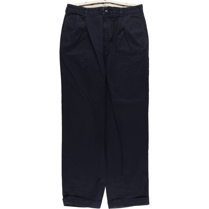 Ralph Lauren POLO RALPH LAUREN Two-pleat chino pants for men, size W35 cotton navy blue type Vintage Second Hand