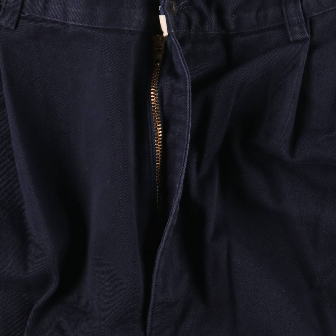 Ralph Lauren POLO RALPH LAUREN Two-pleat chino pants for men, size W35 cotton navy blue type Vintage Second Hand