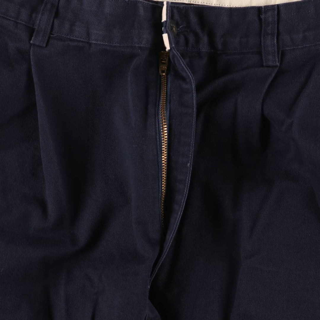Ralph Lauren POLO RALPH LAUREN Two-pleat chino pants for men, size W35 cotton navy blue type Vintage Second Hand