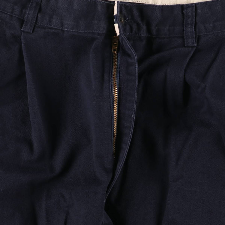Ralph Lauren POLO RALPH LAUREN Two-pleat chino pants for men, size W35 cotton navy blue type Vintage Second Hand