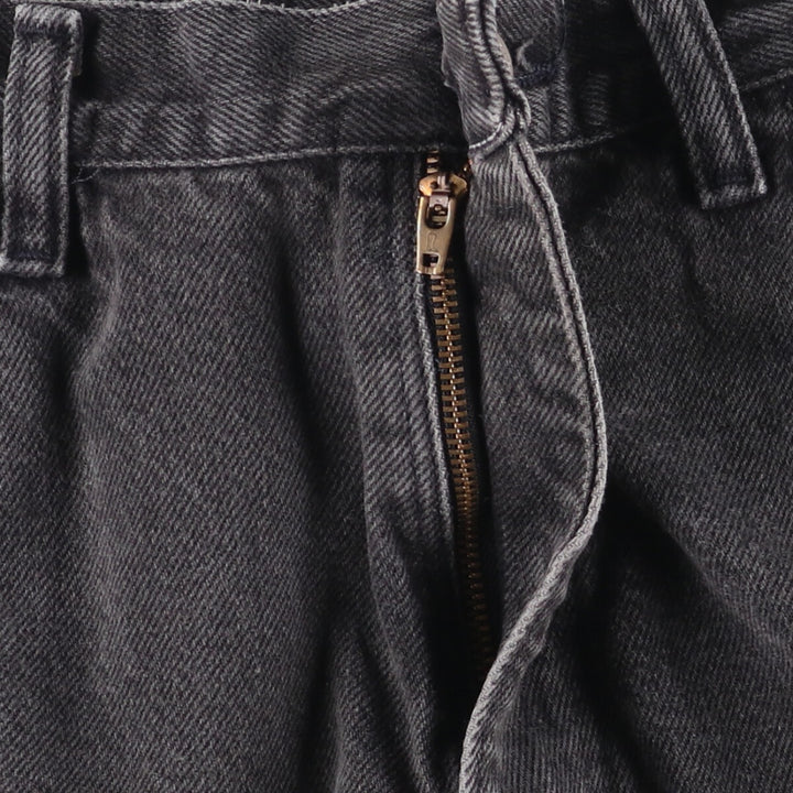 80s-90'S Wrangler Black Denim Shorts, Made in USA, Men's, W34, Vintage cotton gray type Vintage Second Hand