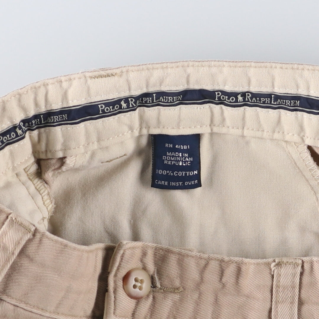 Ralph Lauren POLO RALPH LAUREN Two-pleat Chino Pants for Men, Size W32 cotton Beige type Vintage Second Hand