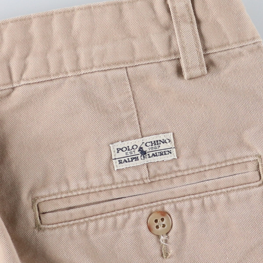 Ralph Lauren POLO RALPH LAUREN Two-pleat Chino Pants for Men, Size W32 cotton Beige type Vintage Second Hand